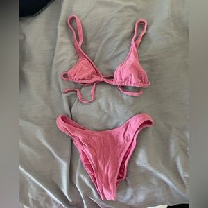 Pacsun pink bikini set size XS top and XS bottoms